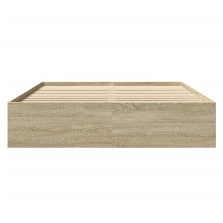 sengeramme 160x200 cm uden madras konstrueret træ sonoma-eg