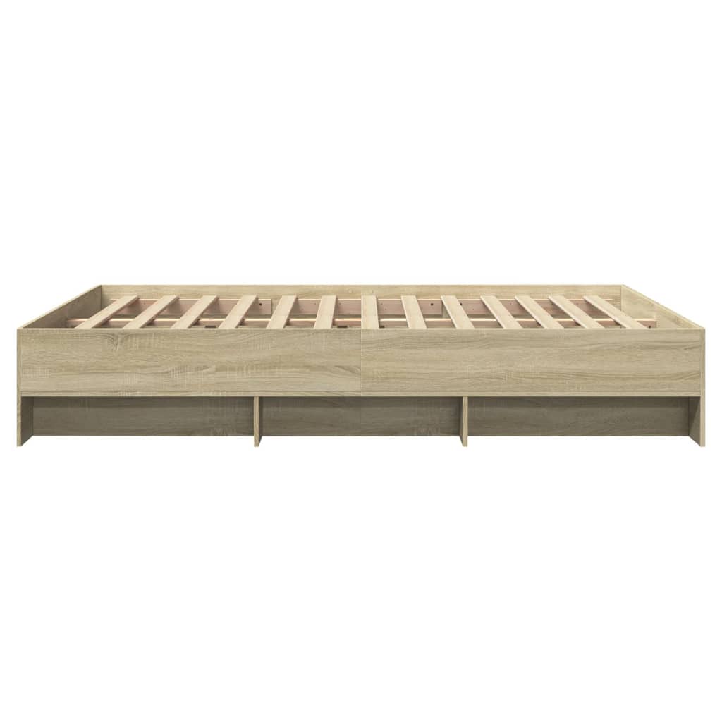 sengeramme 160x200 cm uden madras konstrueret træ sonoma-eg