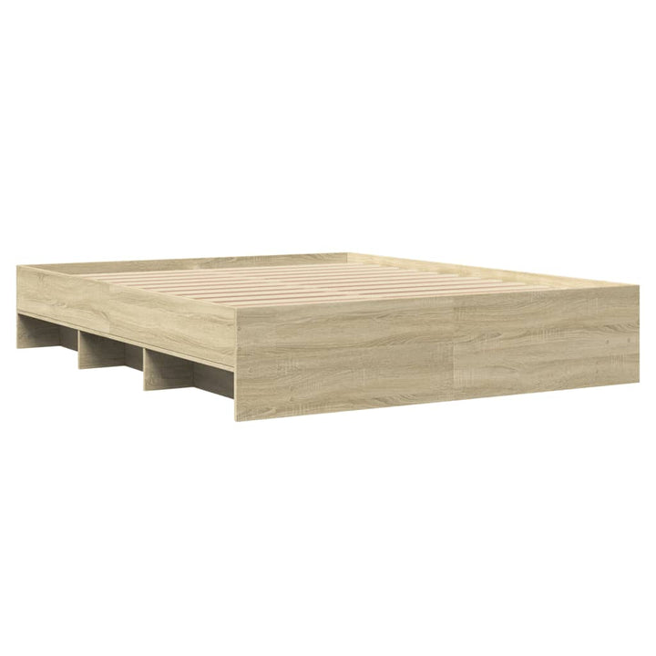 sengeramme 160x200 cm uden madras konstrueret træ sonoma-eg