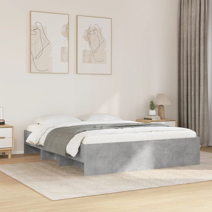 sengestel uden madras 160x200 cm konstrueret træ betongrå