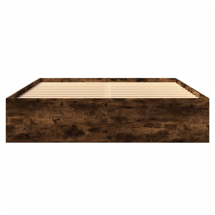 sengeramme uden madras 160x200 cm konstrueret træ røget eg