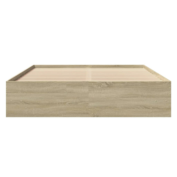 sengeramme 150x200 cm uden madras konstrueret træ sonoma-eg