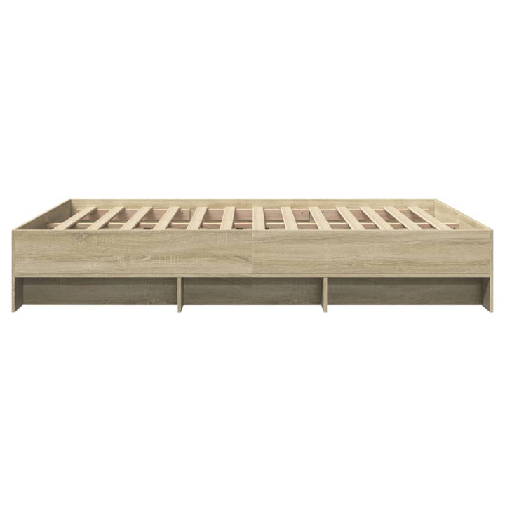 sengeramme 150x200 cm uden madras konstrueret træ sonoma-eg
