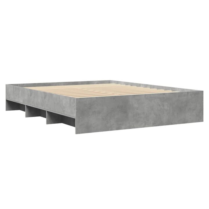 sengestel 150x200 cm konstrueret træ betongrå