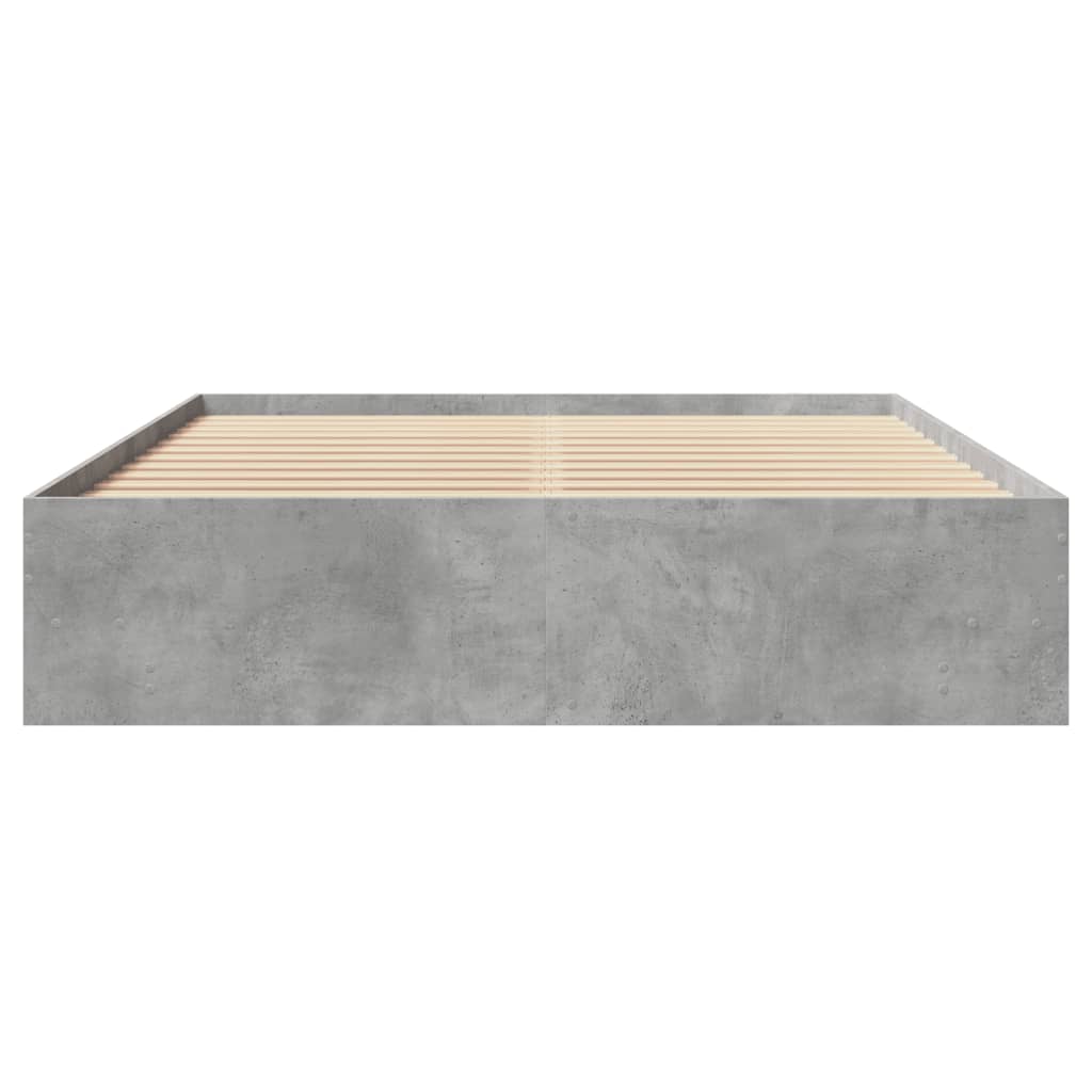 sengestel 150x200 cm konstrueret træ betongrå
