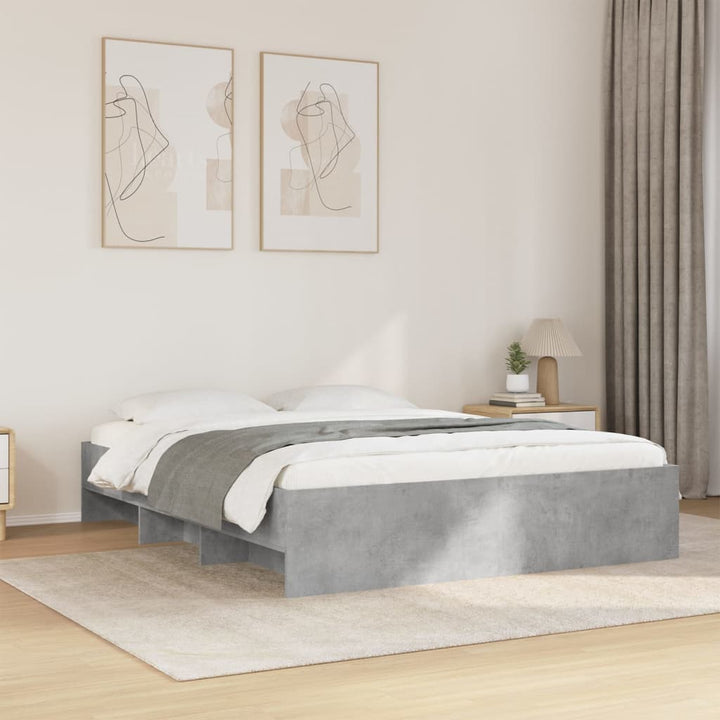 sengestel 150x200 cm konstrueret træ betongrå