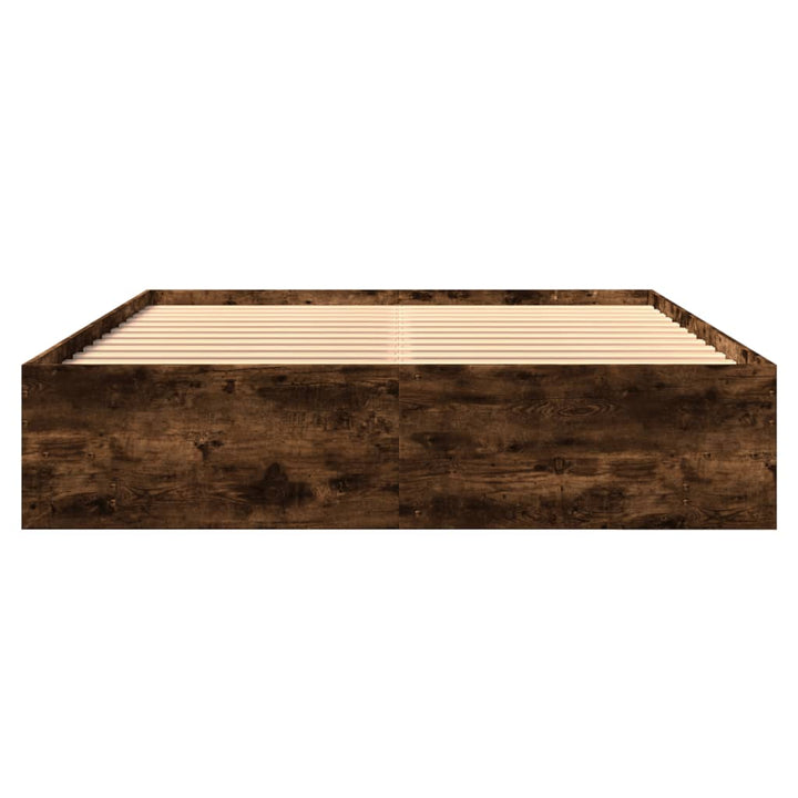 sengeramme 150x200 cm uden madras konstrueret træ røget eg