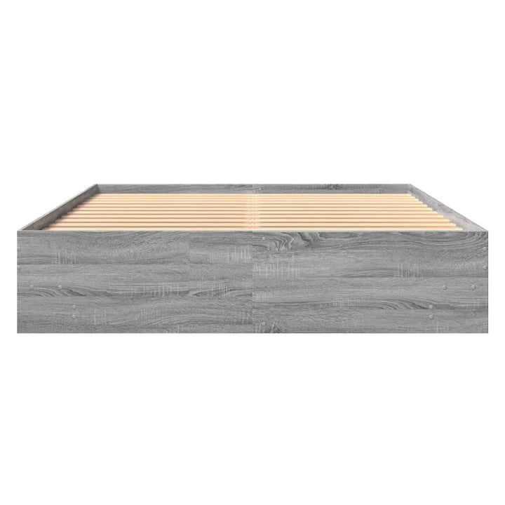 sengestel 150x200 cm konstrueret træ grå sonoma-eg