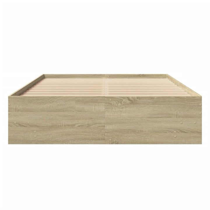 sengeramme 140x200 cm uden madras konstrueret træ sonoma-eg