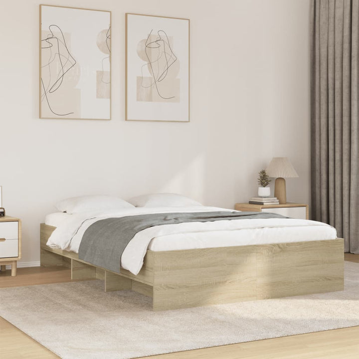 sengeramme 140x200 cm uden madras konstrueret træ sonoma-eg