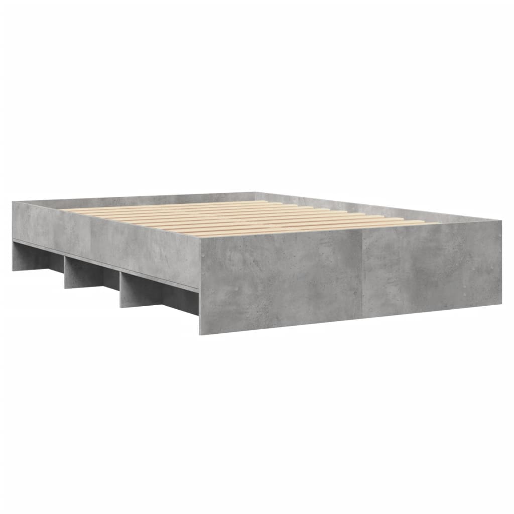 sengestel 140x200 cm konstrueret træ betongrå