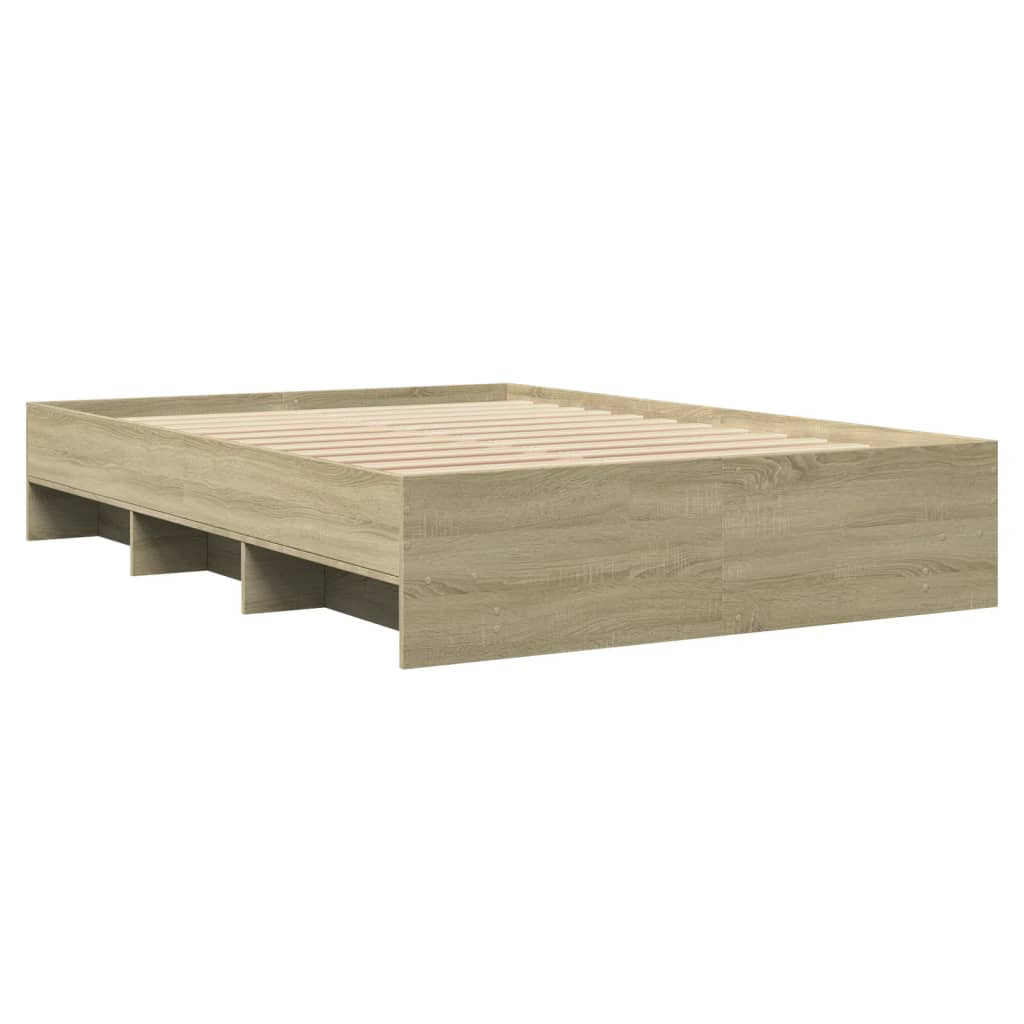 sengeramme 120x200 cm uden madras konstrueret træ sonoma-eg