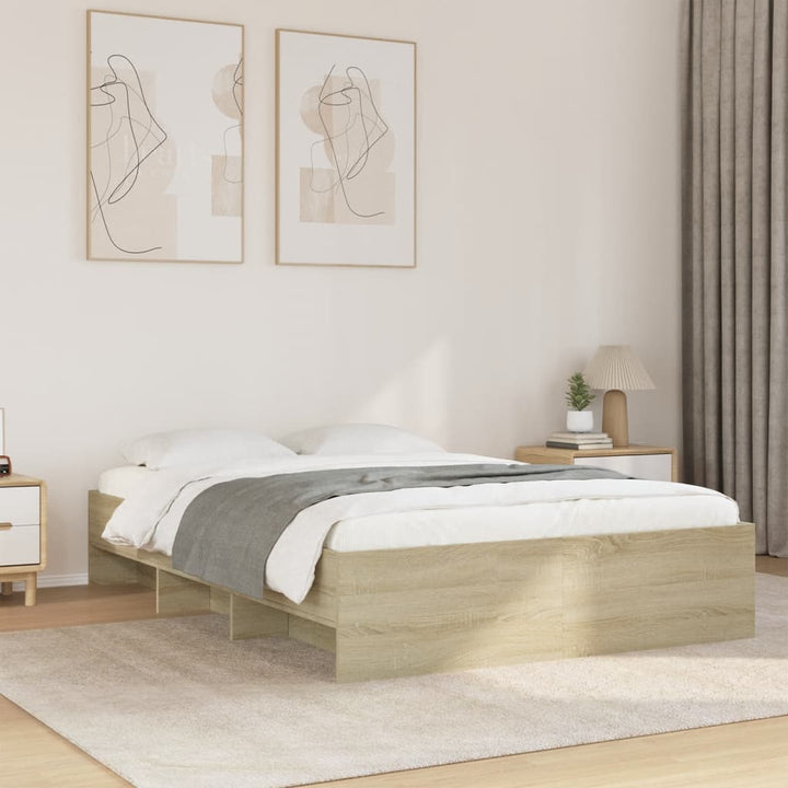 sengeramme 120x200 cm uden madras konstrueret træ sonoma-eg