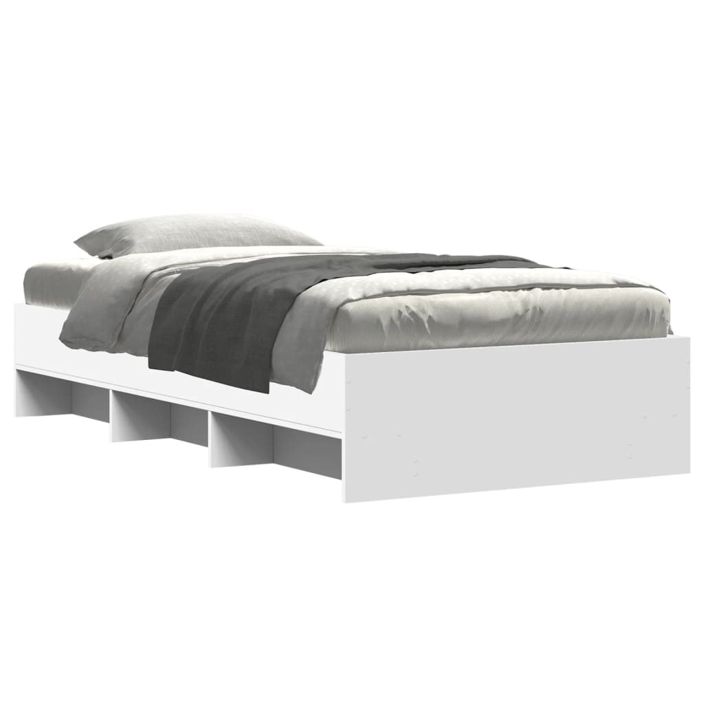 sengeramme 100x200 cm konstrueret træ hvid