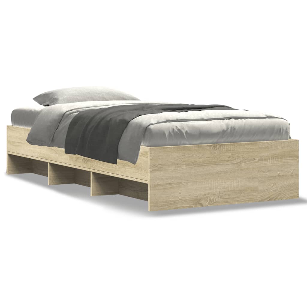 sengeramme 100x200 cm uden madras konstrueret træ sonoma-eg