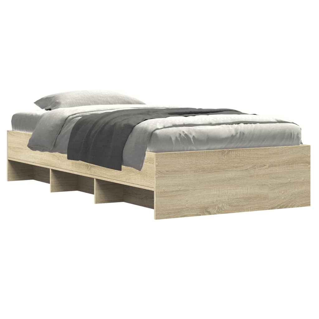 sengeramme 100x200 cm uden madras konstrueret træ sonoma-eg