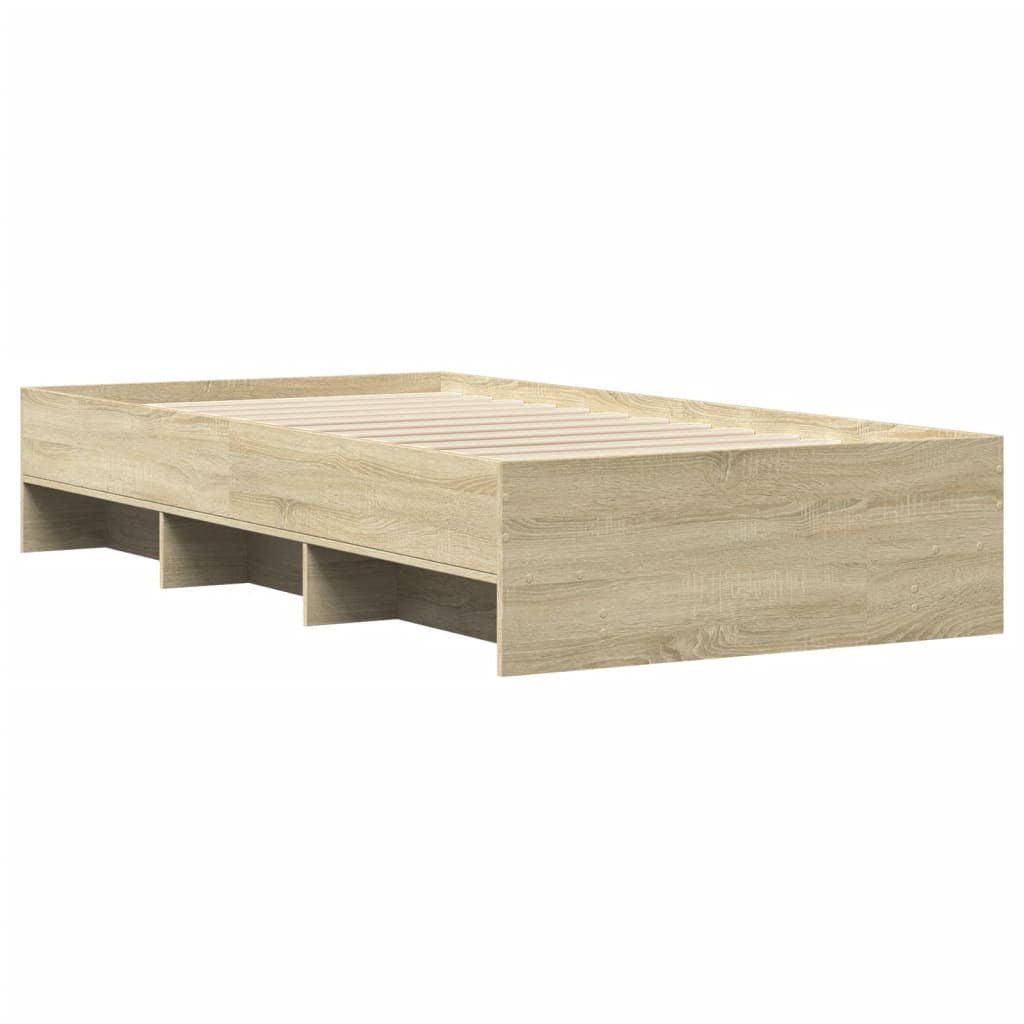 sengeramme 100x200 cm uden madras konstrueret træ sonoma-eg