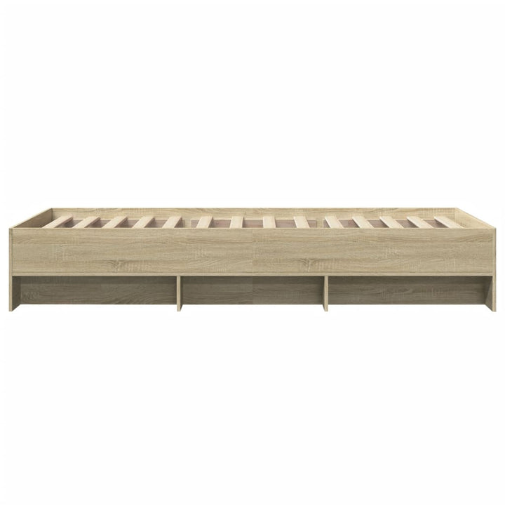 sengeramme 100x200 cm uden madras konstrueret træ sonoma-eg