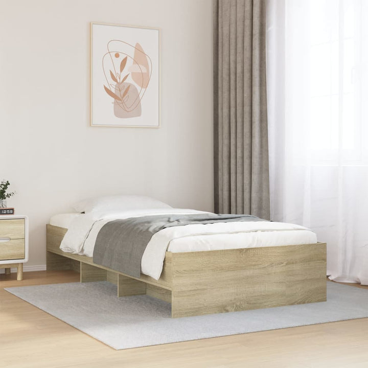 sengeramme 100x200 cm uden madras konstrueret træ sonoma-eg