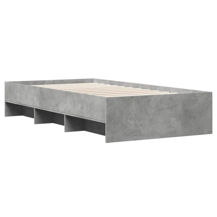 sengeramme 100x200 cm konstrueret træ betongrå