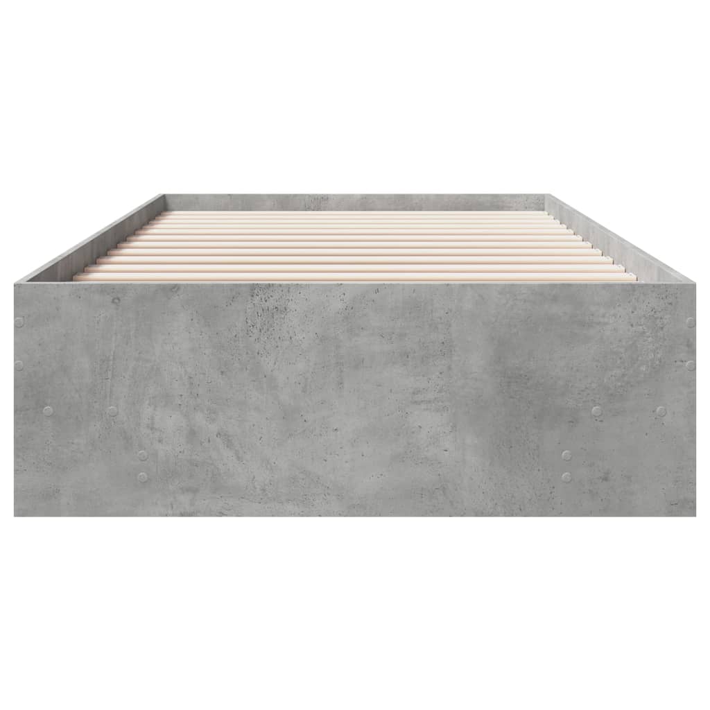 sengeramme 100x200 cm konstrueret træ betongrå