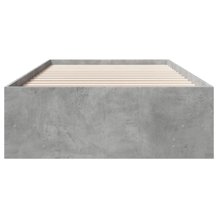 sengeramme 100x200 cm konstrueret træ betongrå