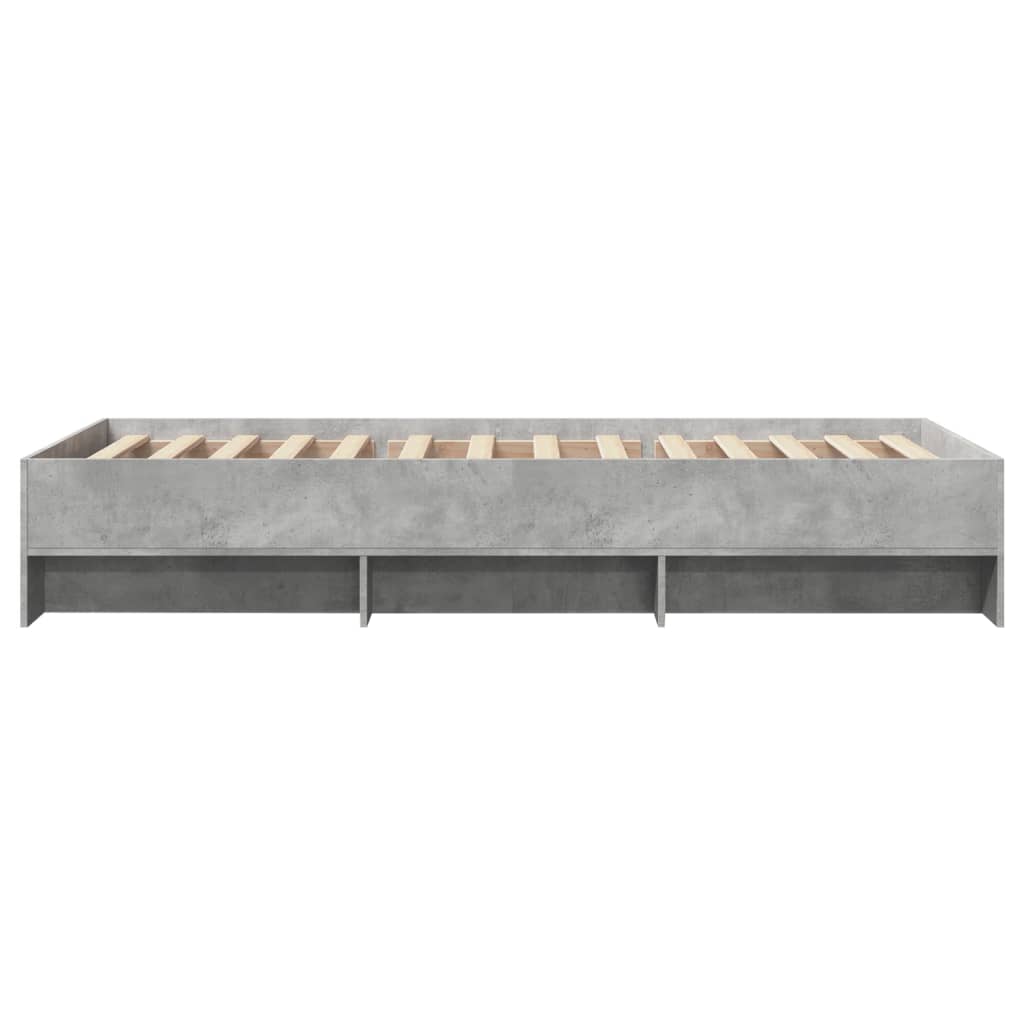sengeramme 100x200 cm konstrueret træ betongrå
