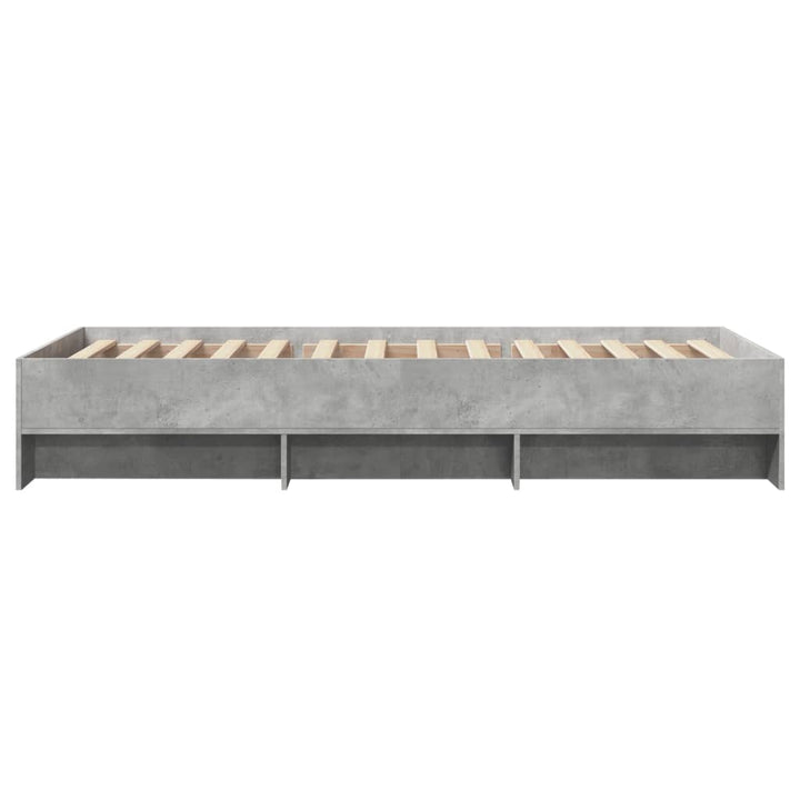 sengeramme 100x200 cm konstrueret træ betongrå