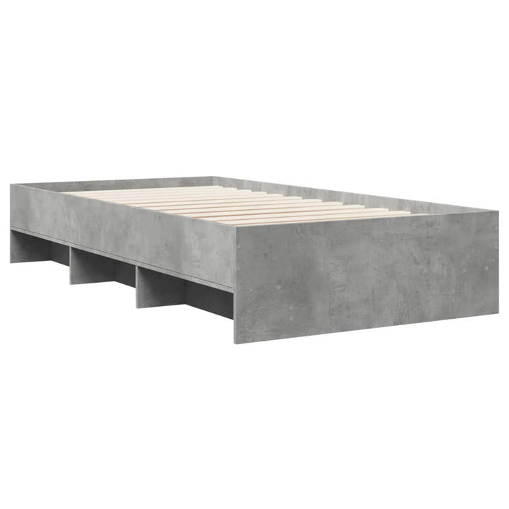 sengeramme 100x200 cm konstrueret træ betongrå