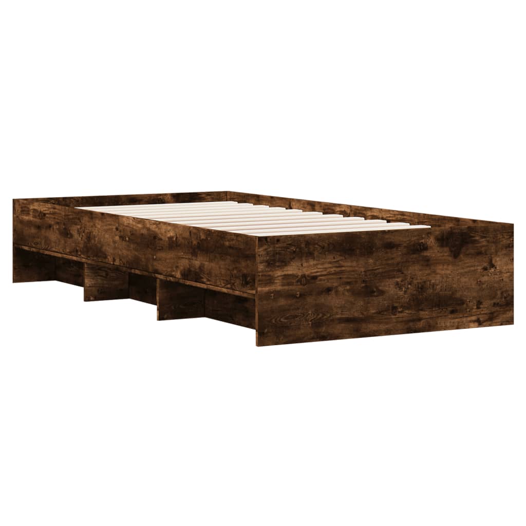 sengeramme 100x200 cm uden madras konstrueret træ røget eg