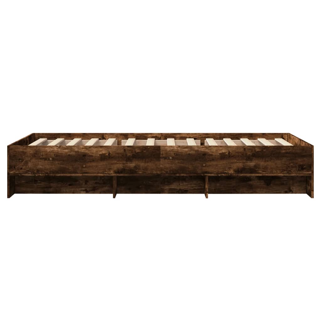 sengeramme 100x200 cm uden madras konstrueret træ røget eg