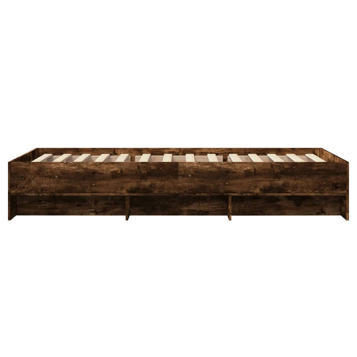 sengeramme 100x200 cm uden madras konstrueret træ røget eg