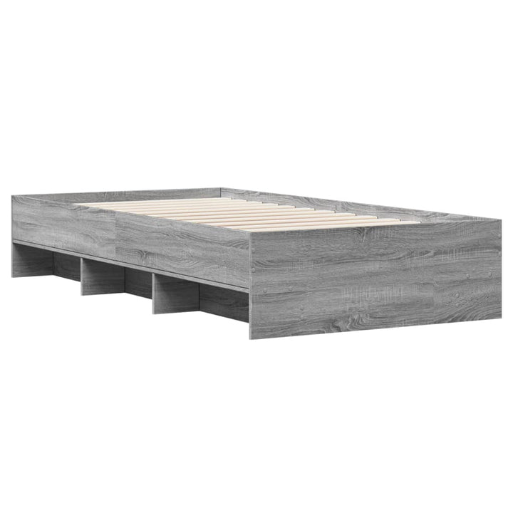 sengeramme 100x200 cm konstrueret træ grå sonoma-eg