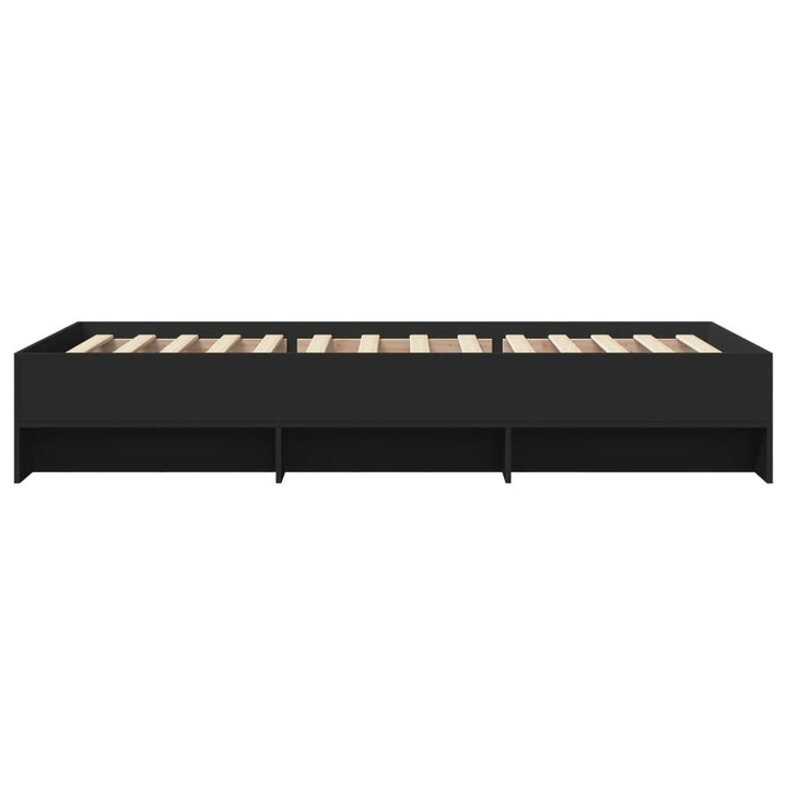 sengeramme 90x200 cm konstrueret træ sort