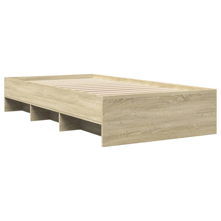 sengeramme 90x200 cm uden madras konstrueret træ sonoma-eg