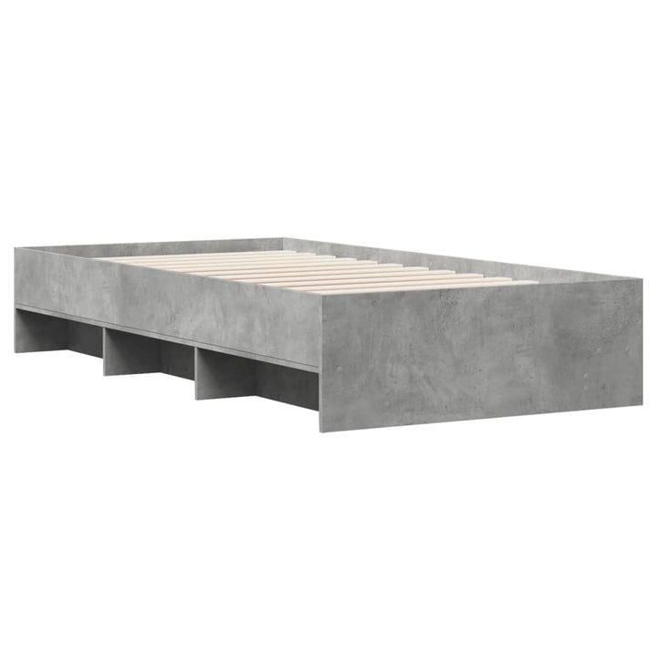 sengeramme 90x200 cm konstrueret træ betongrå
