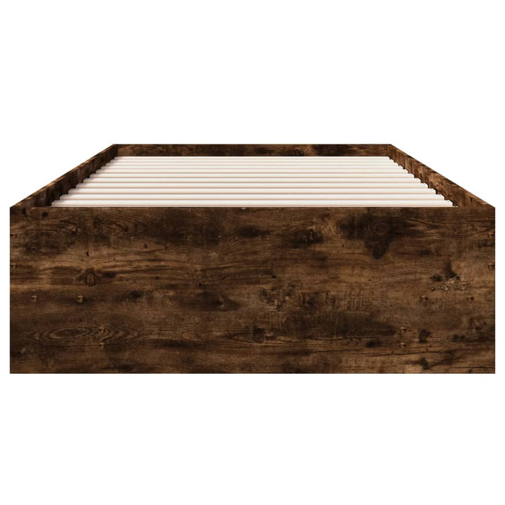 sengeramme 90x200 cm uden madras konstrueret træ røget eg