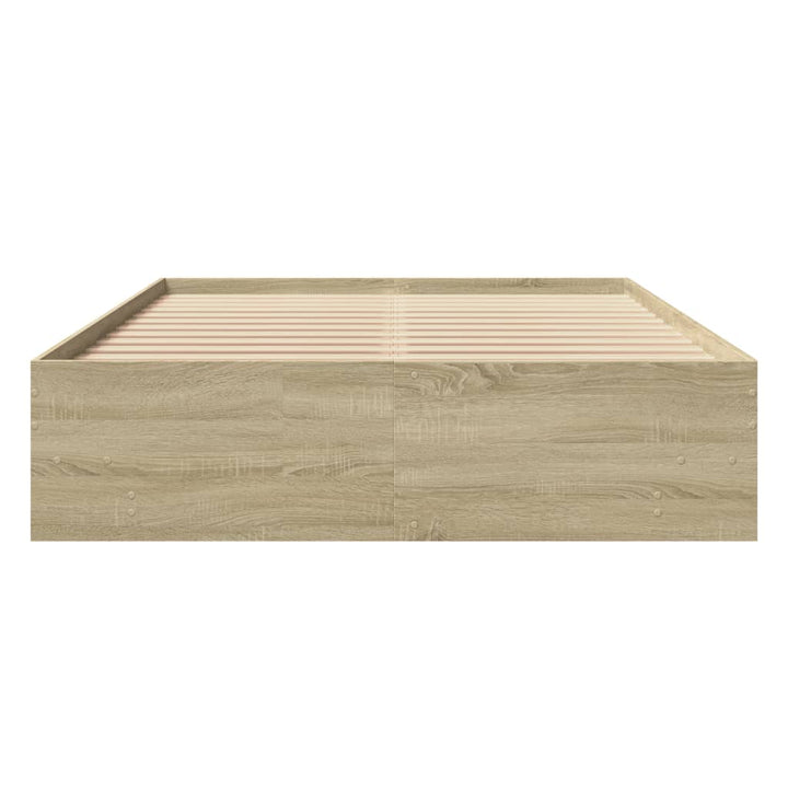 sengeramme 140x190 cm uden madras konstrueret træ sonoma-eg