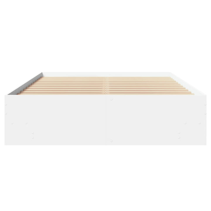 sengestel 135x190 cm konstrueret træ hvid