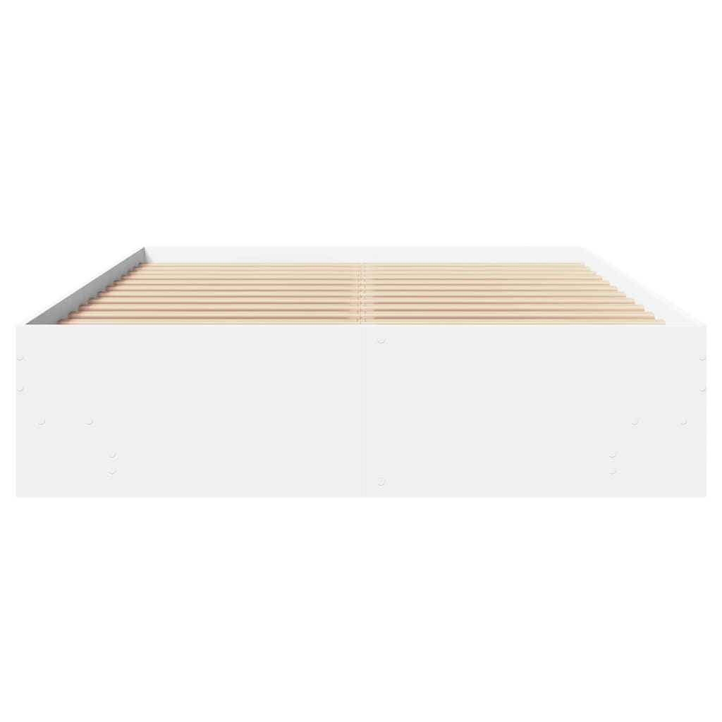 sengestel 120x190 cm konstrueret træ hvid