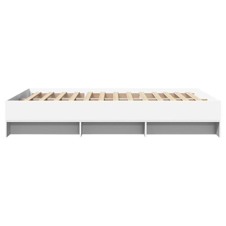 sengestel 120x190 cm konstrueret træ hvid