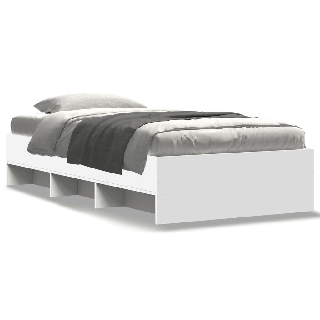 sengeramme 90x190 cm konstrueret træ hvid