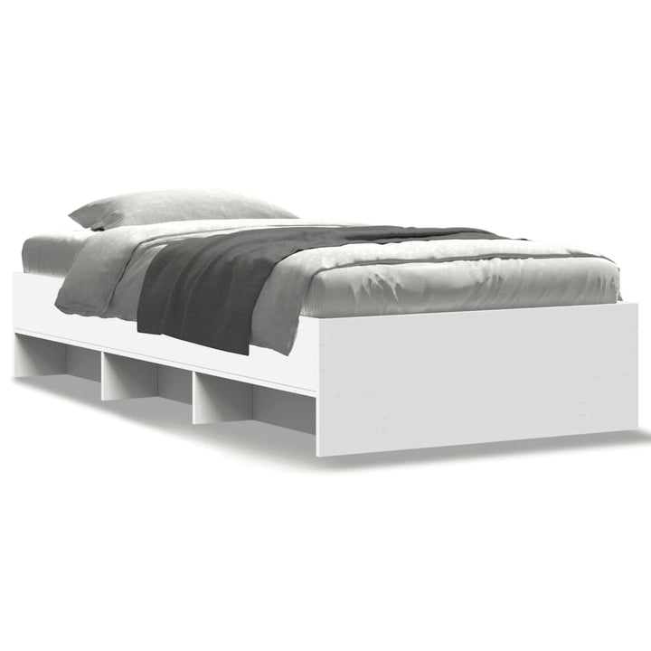 sengeramme 90x190 cm konstrueret træ hvid