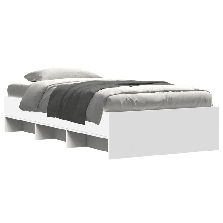 sengeramme 90x190 cm konstrueret træ hvid