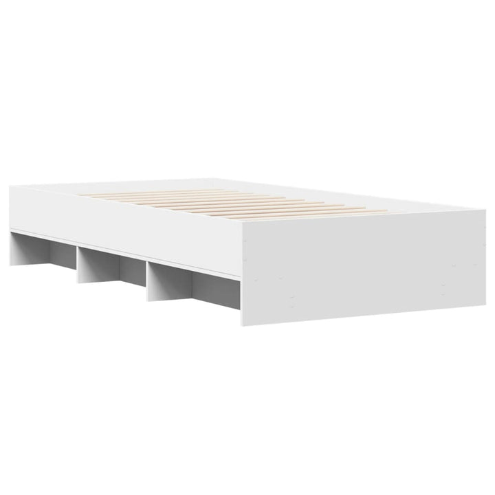 sengeramme 90x190 cm konstrueret træ hvid