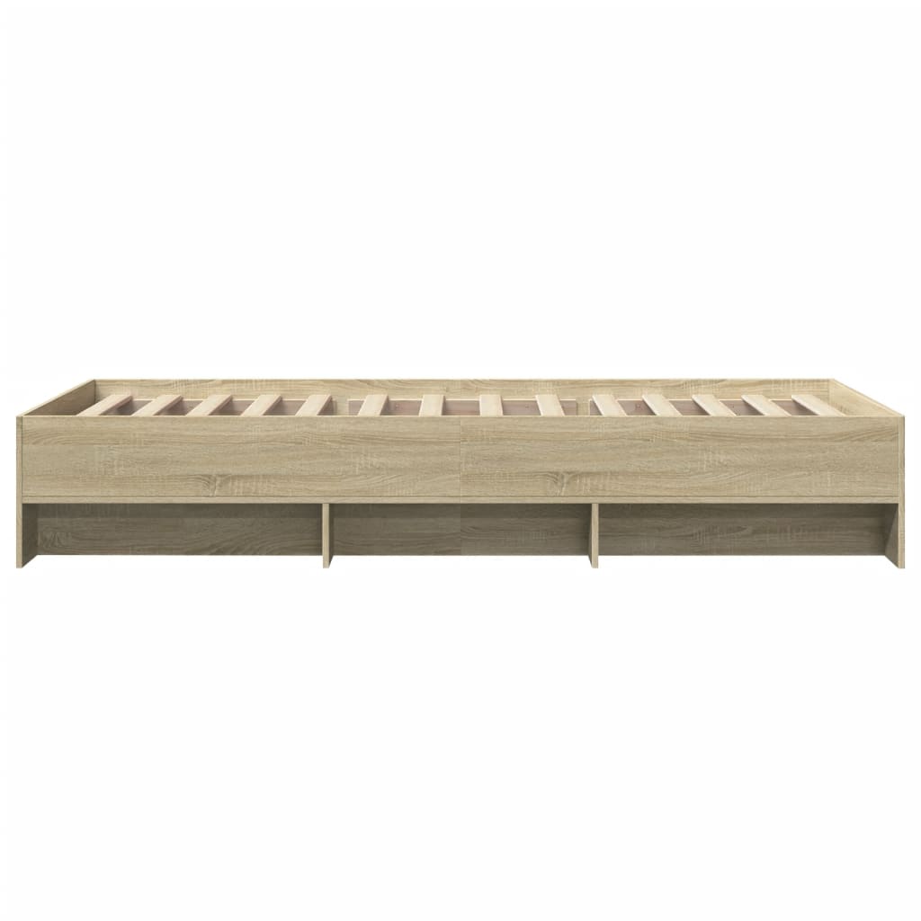 sengeramme 90x190 cm uden madras konstrueret træ sonoma-eg