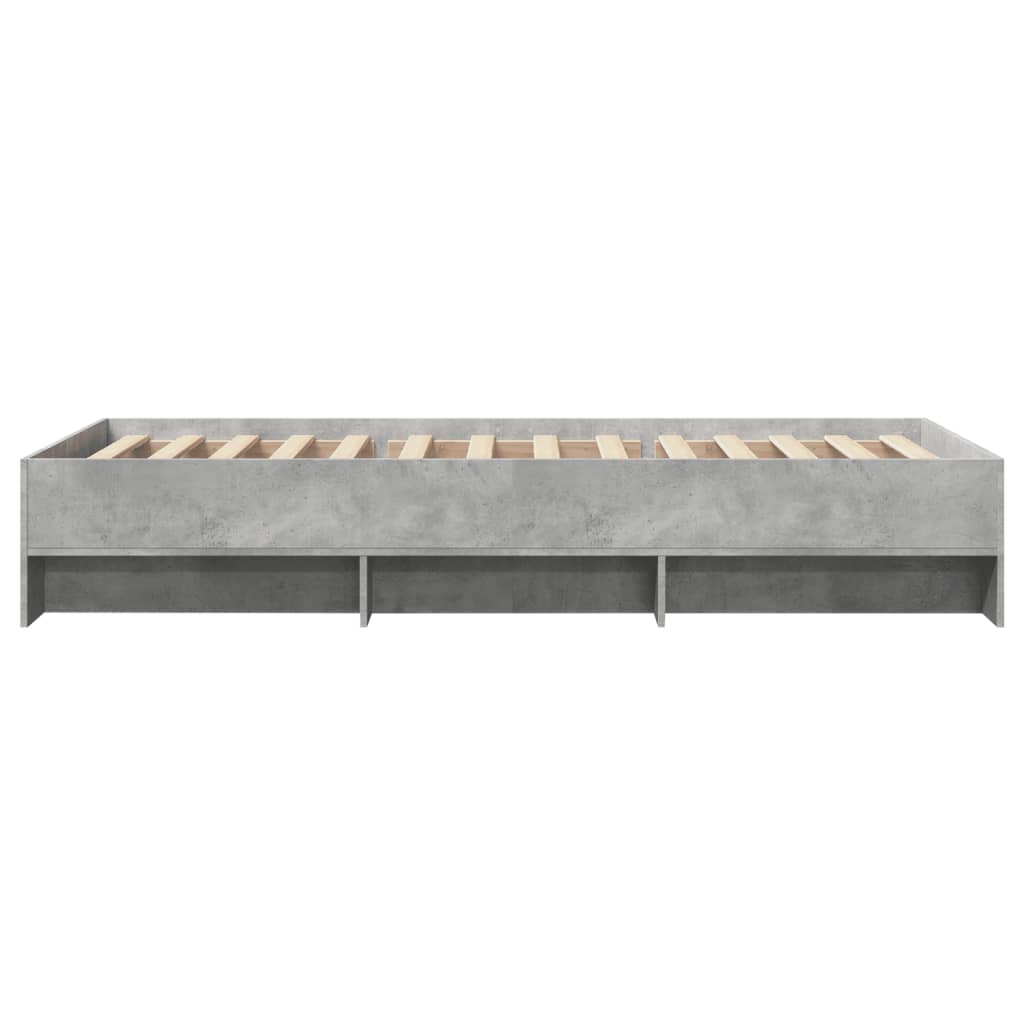 sengeramme 90x190 cm konstrueret træ betongrå