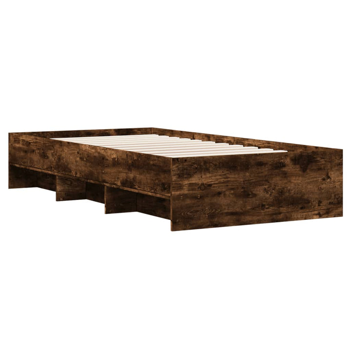 sengeramme 90x190 cm uden madras konstrueret træ røget eg