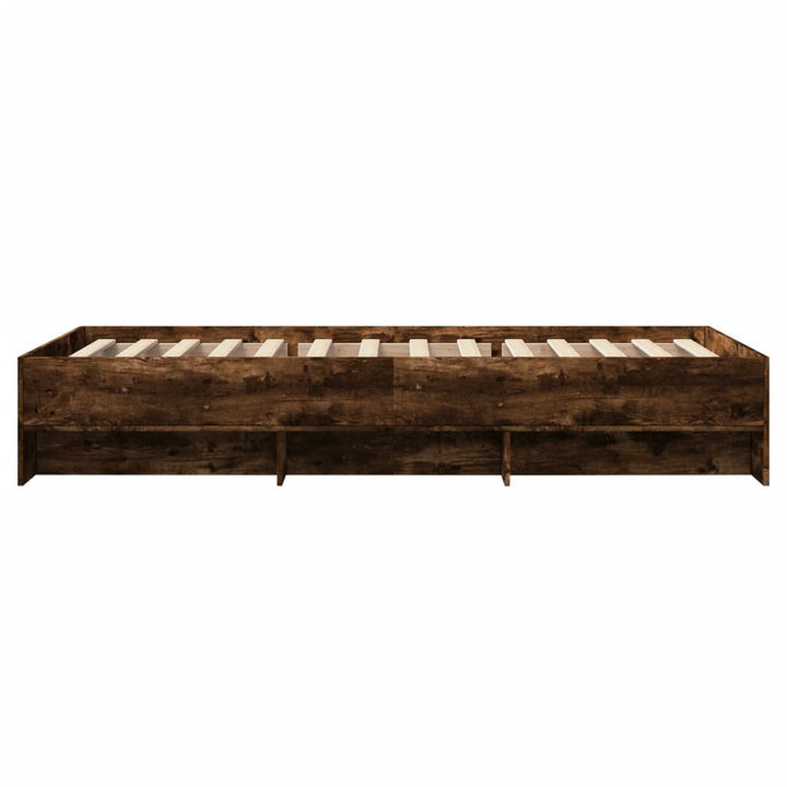 sengeramme 90x190 cm uden madras konstrueret træ røget eg