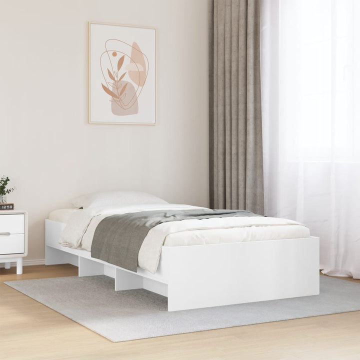 sengeramme 75x190 cm konstrueret træ hvid